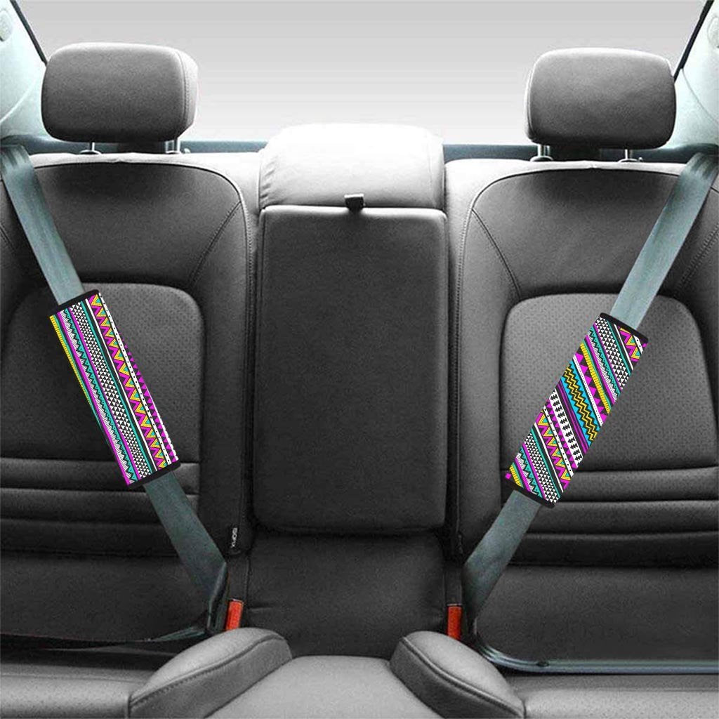 Colorful Indian Aztec Doodle Triangles Seat Belt Cover-grizzshop