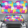 Load image into Gallery viewer, Colorful Kitten Cat Pattern Print Car Sun Shade-grizzshop