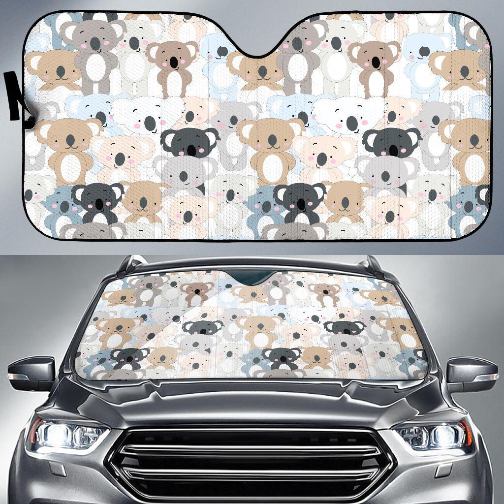Colorful Koala Pattern Print Car Sun Shade-grizzshop