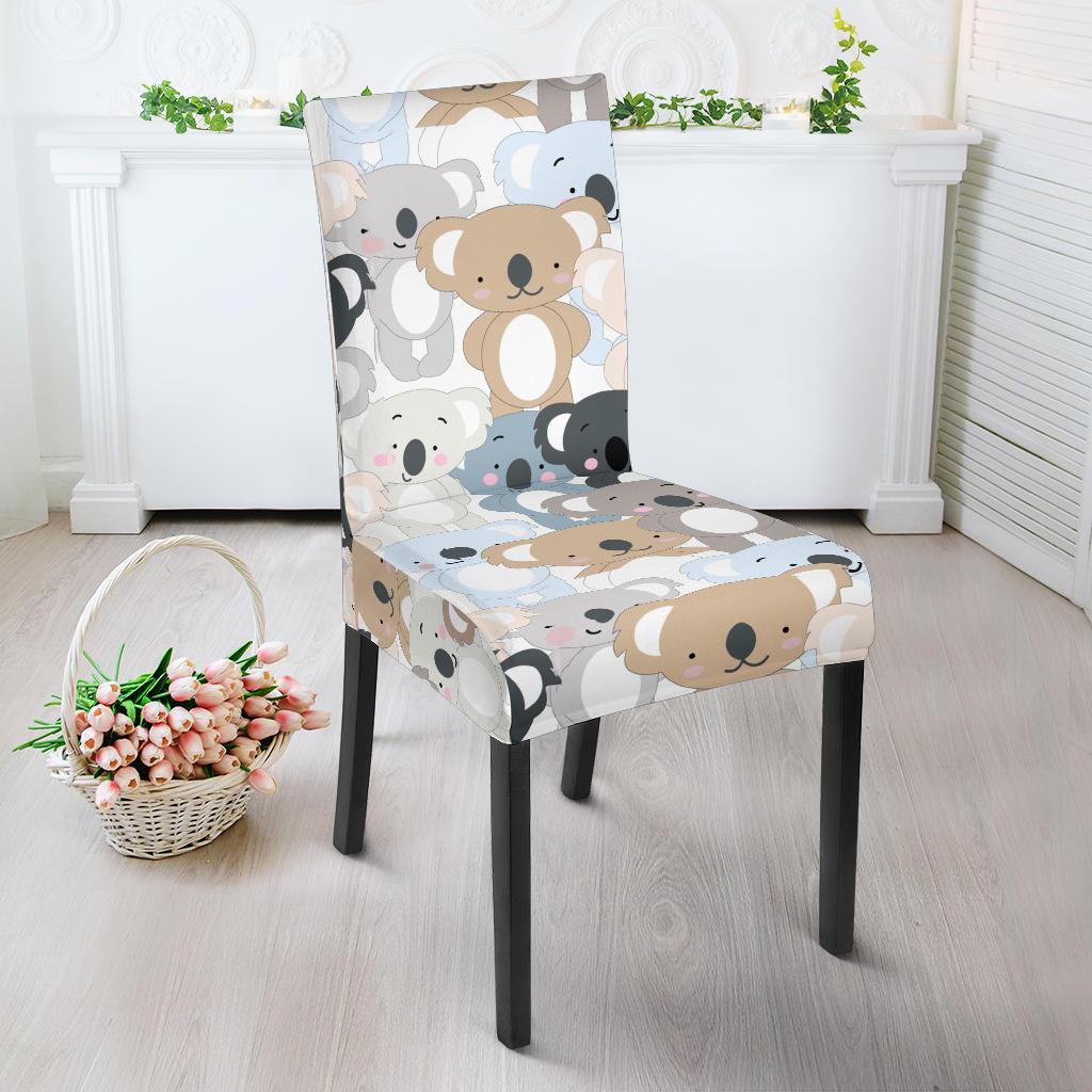 Colorful Koala Pattern Print Chair Cover-grizzshop