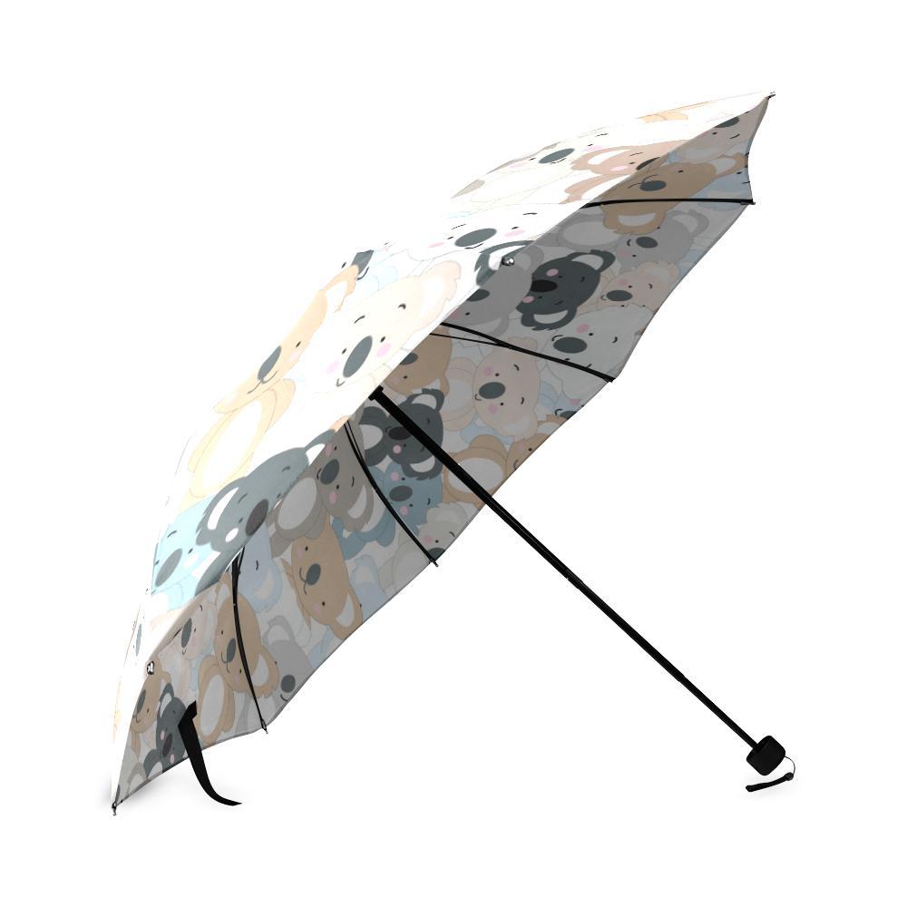 Colorful Koala Pattern Print Foldable Umbrella-grizzshop