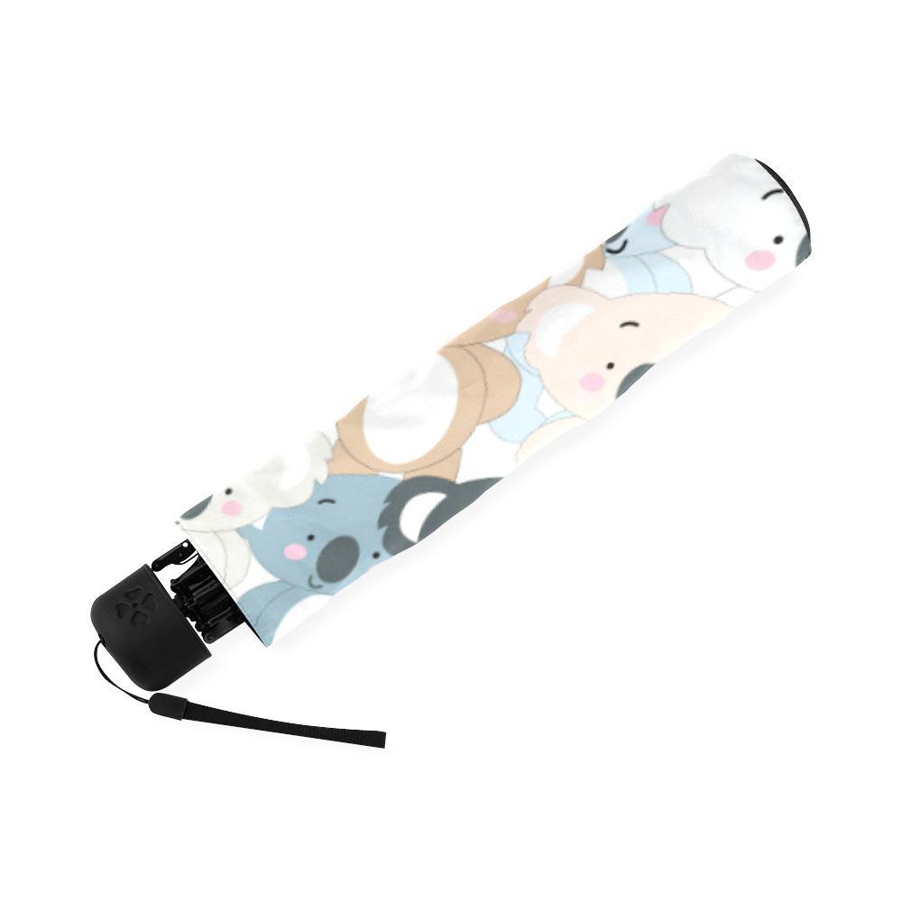 Colorful Koala Pattern Print Foldable Umbrella-grizzshop