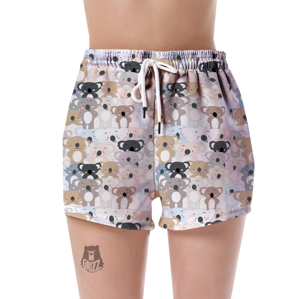 Colorful Koala Pattern Print Women's Shorts-grizzshop