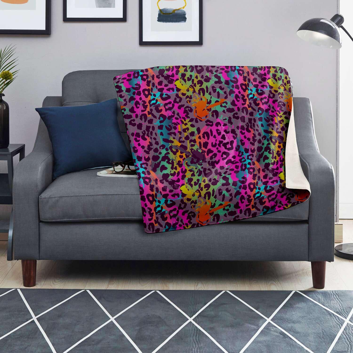 Colorful Leopard Blanket-grizzshop