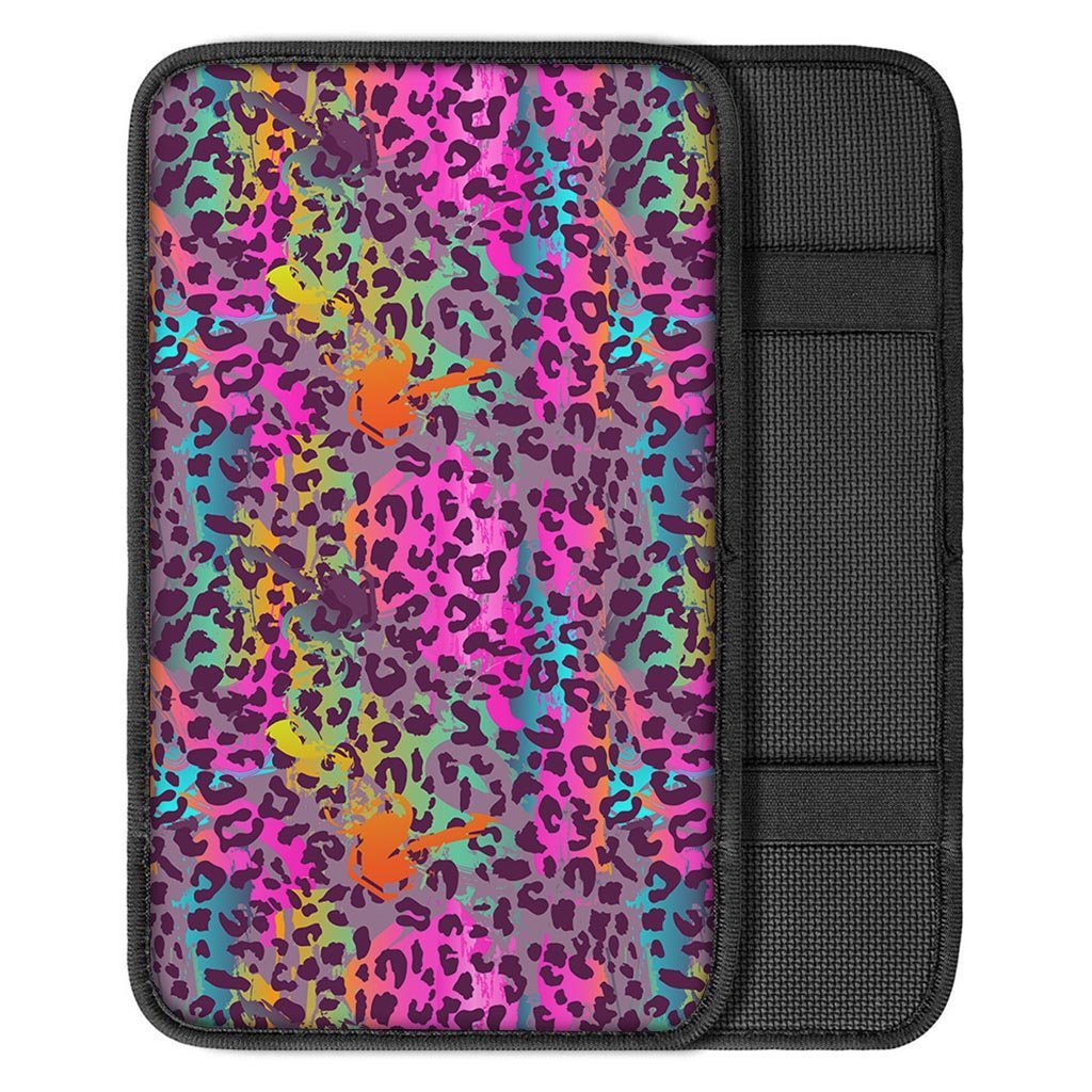 Colorful Leopard Car Console Cover-grizzshop