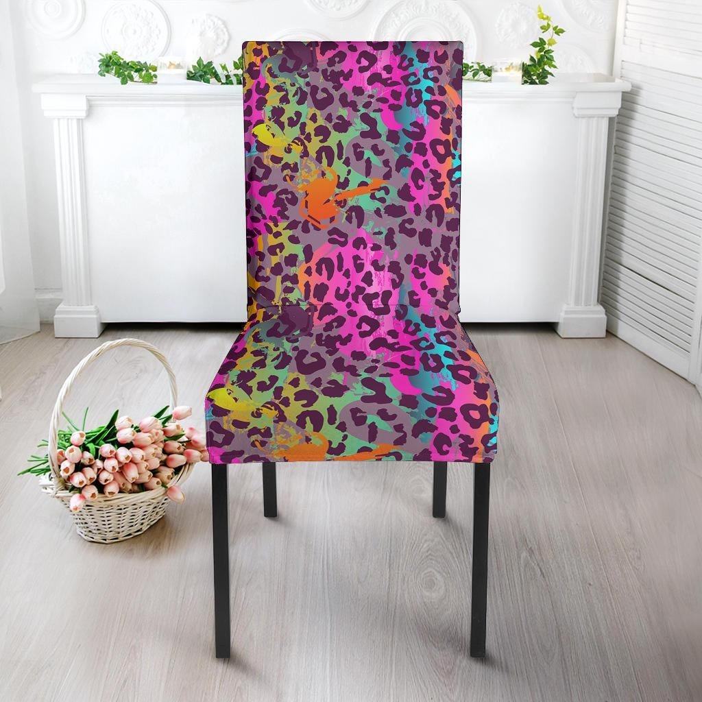 Colorful Leopard Chair Cover-grizzshop