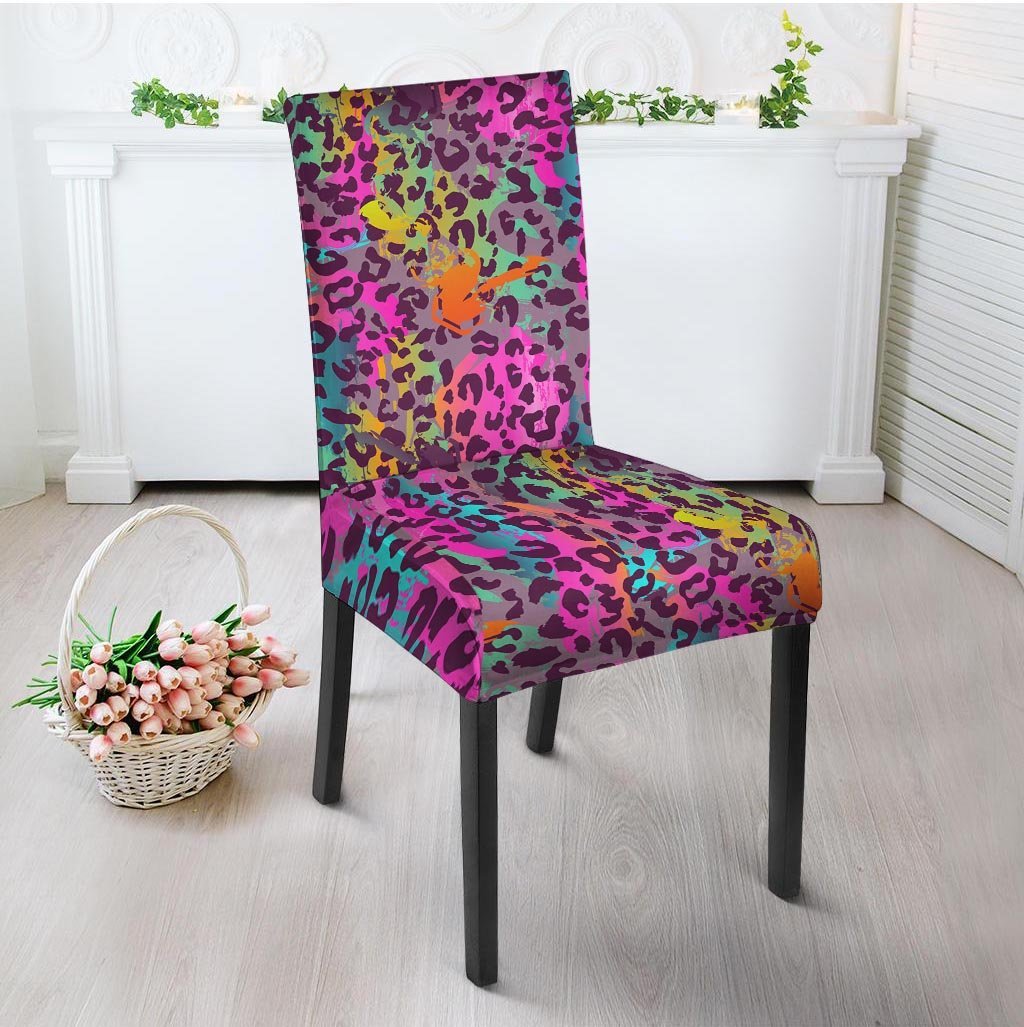 Colorful Leopard Chair Cover-grizzshop