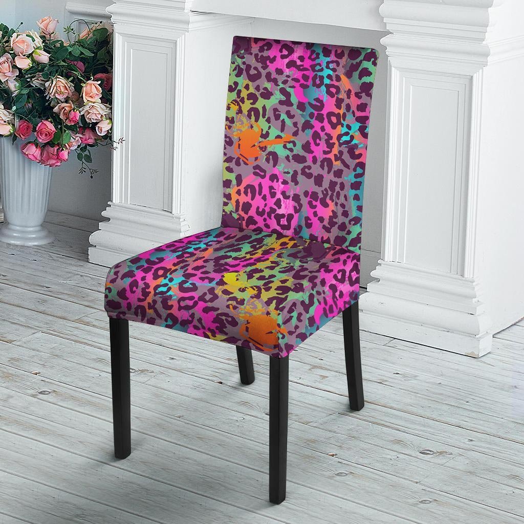 Colorful Leopard Chair Cover-grizzshop