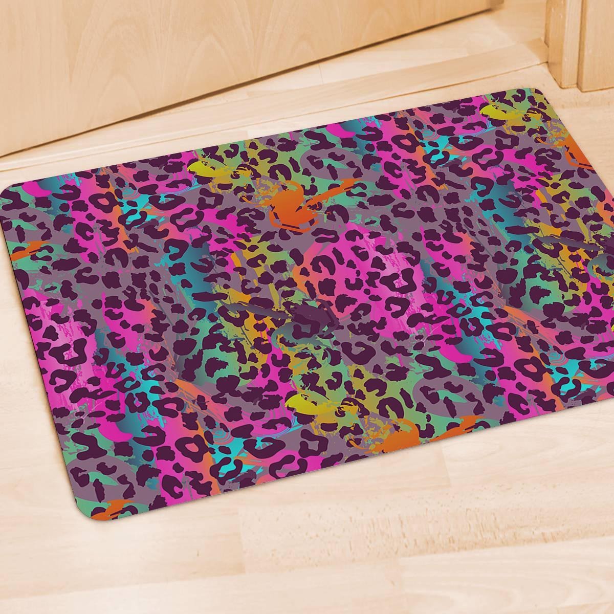 Colorful Leopard Door Mat-grizzshop