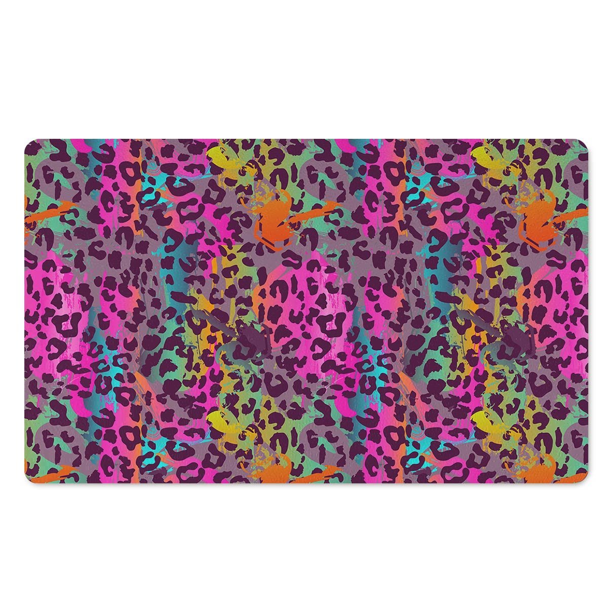 Colorful Leopard Door Mat-grizzshop