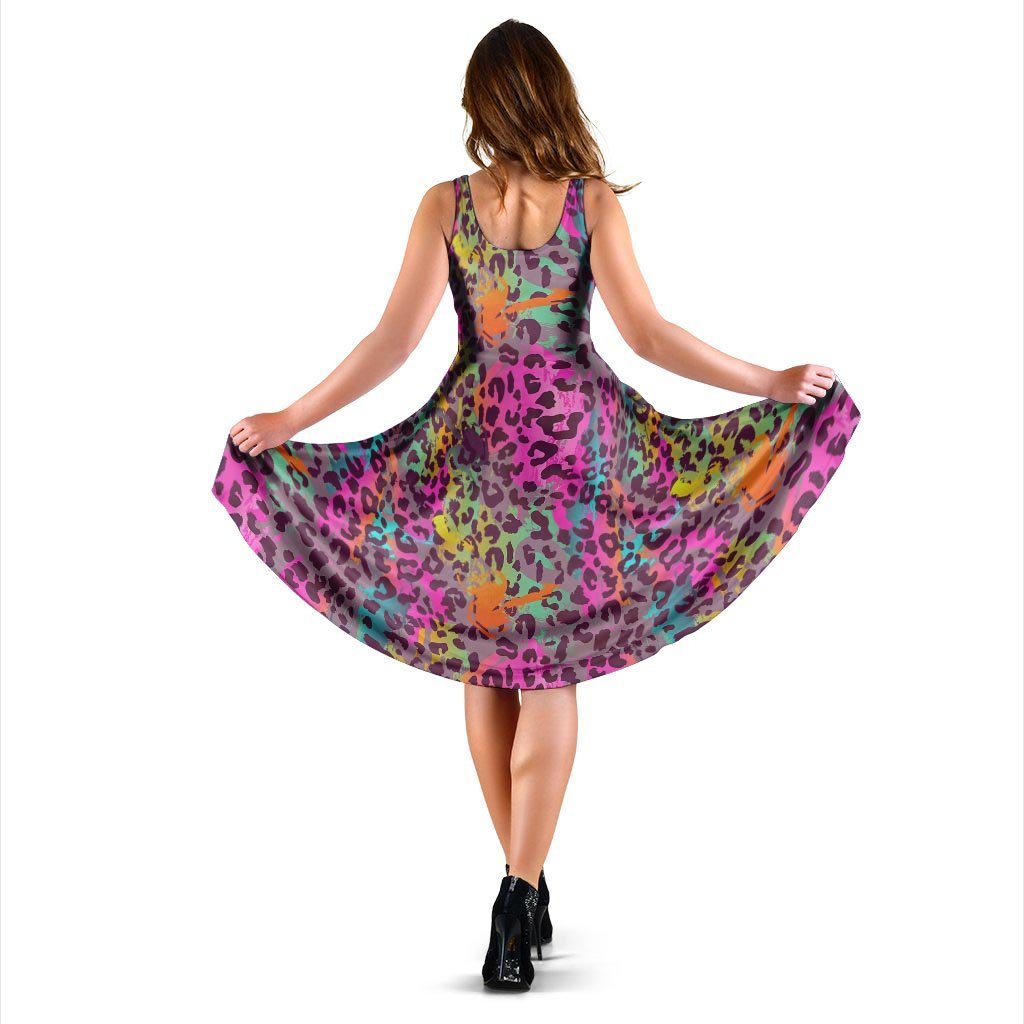Colorful Leopard Dress-grizzshop