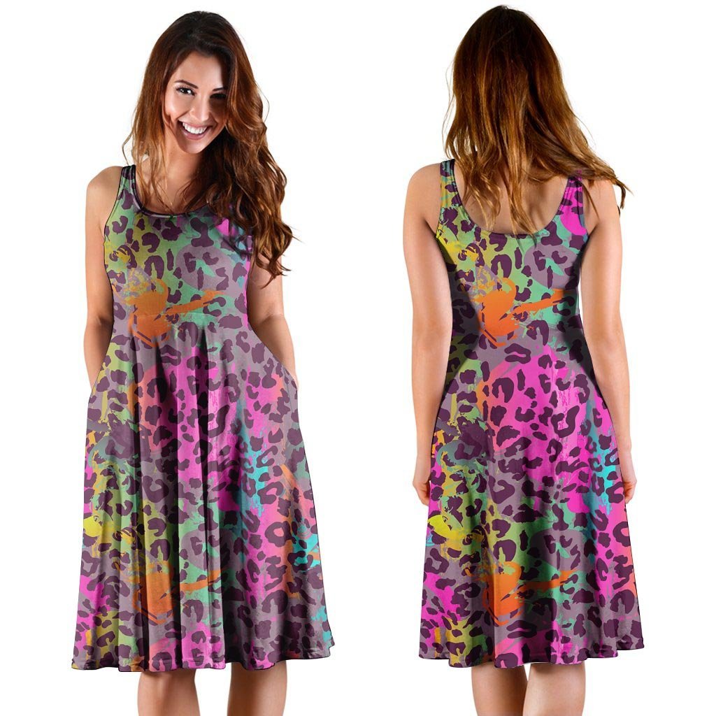 Colorful Leopard Dress-grizzshop