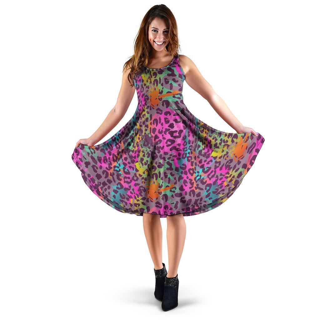 Colorful Leopard Dress-grizzshop