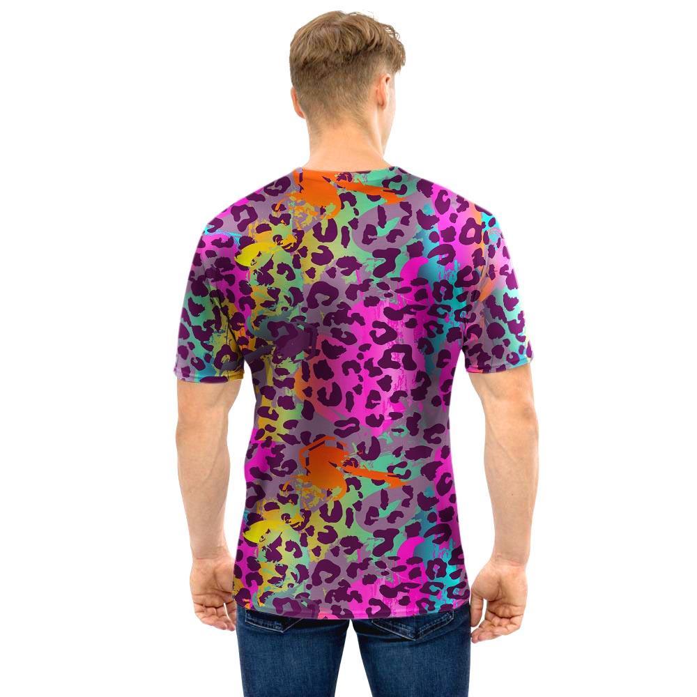 Colorful Leopard Men T Shirt-grizzshop
