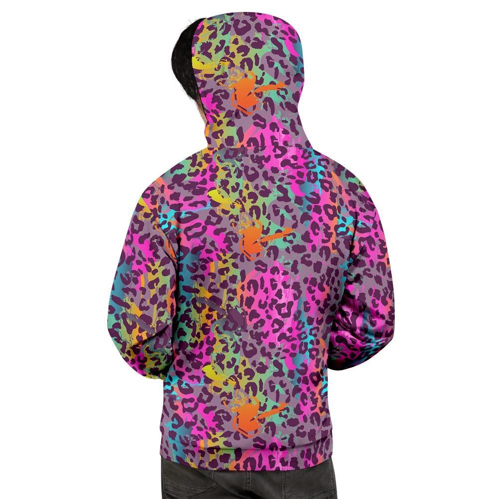 Colorful Leopard Men's Hoodie-grizzshop