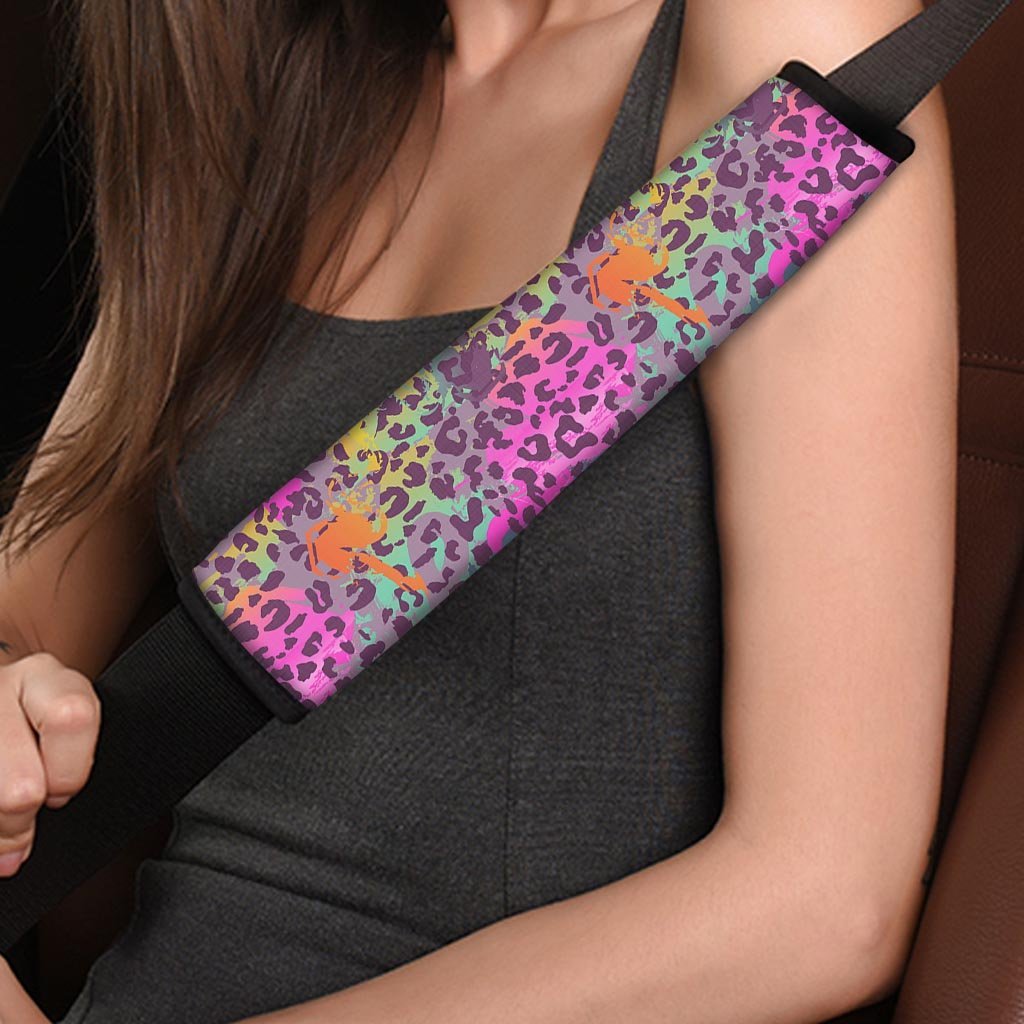 Colorful Leopard Seat Belt Cover-grizzshop