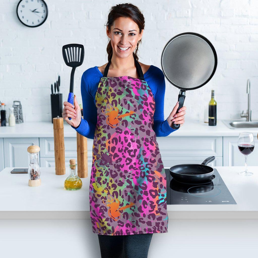 Colorful Leopard Women's Apron-grizzshop