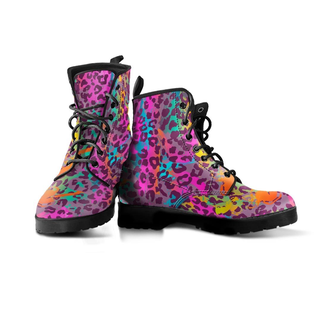 Colorful Leopard Women's Boots-grizzshop