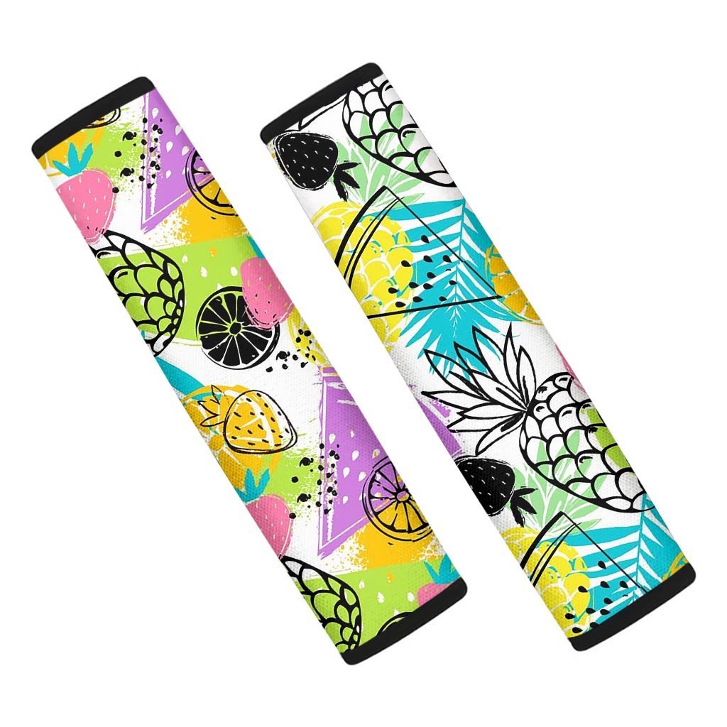 Colorful Mix Fruit Pineapple Hawaiian Print Seat Belt Cover-grizzshop