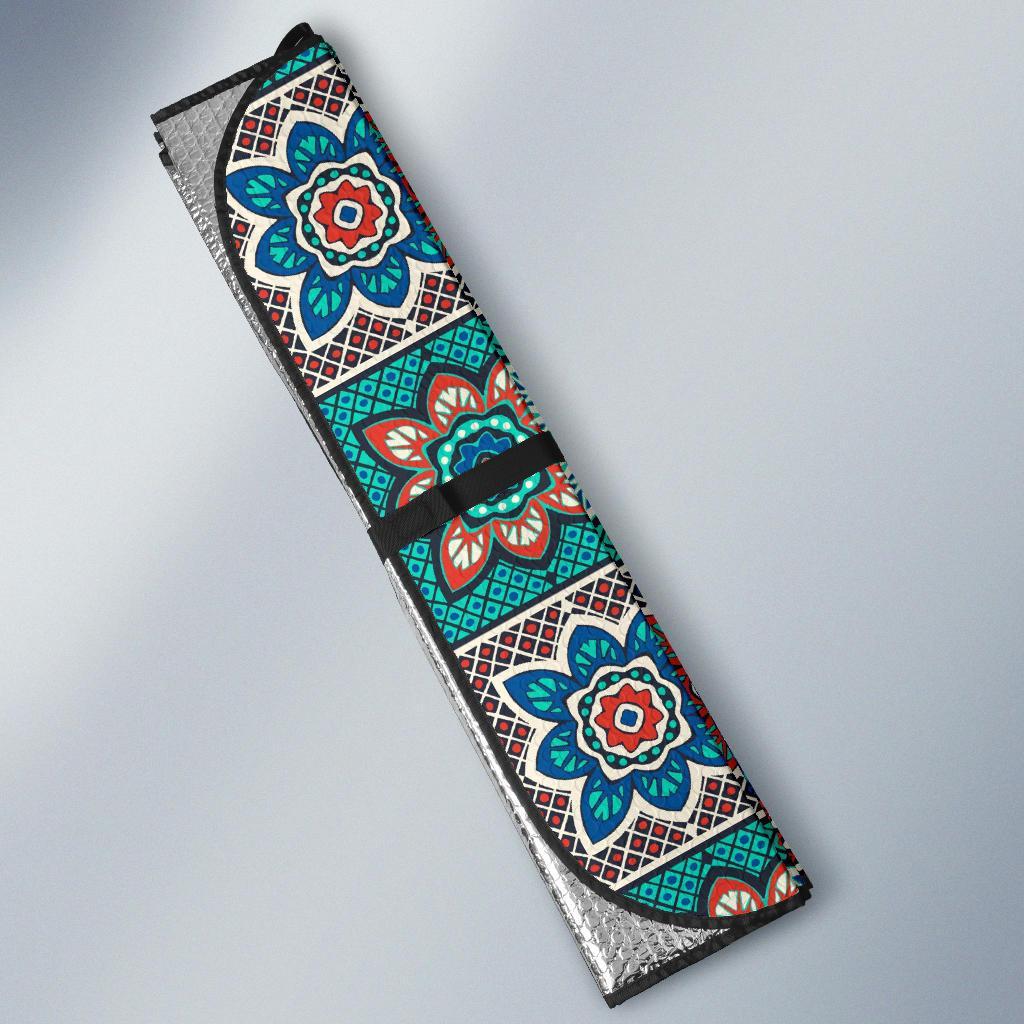 Colorful Mosaic Print Pattern Car Sun Shade-grizzshop