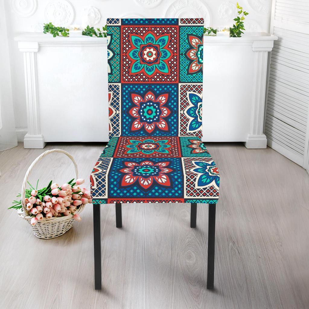 Colorful Mosaic Print Pattern Chair Cover-grizzshop