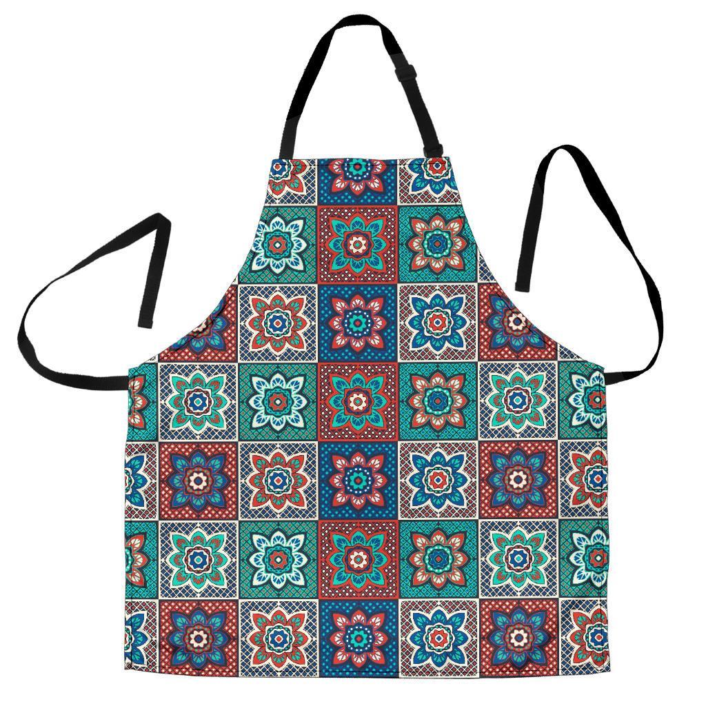 Colorful Mosaic Print Pattern Men's Apron-grizzshop