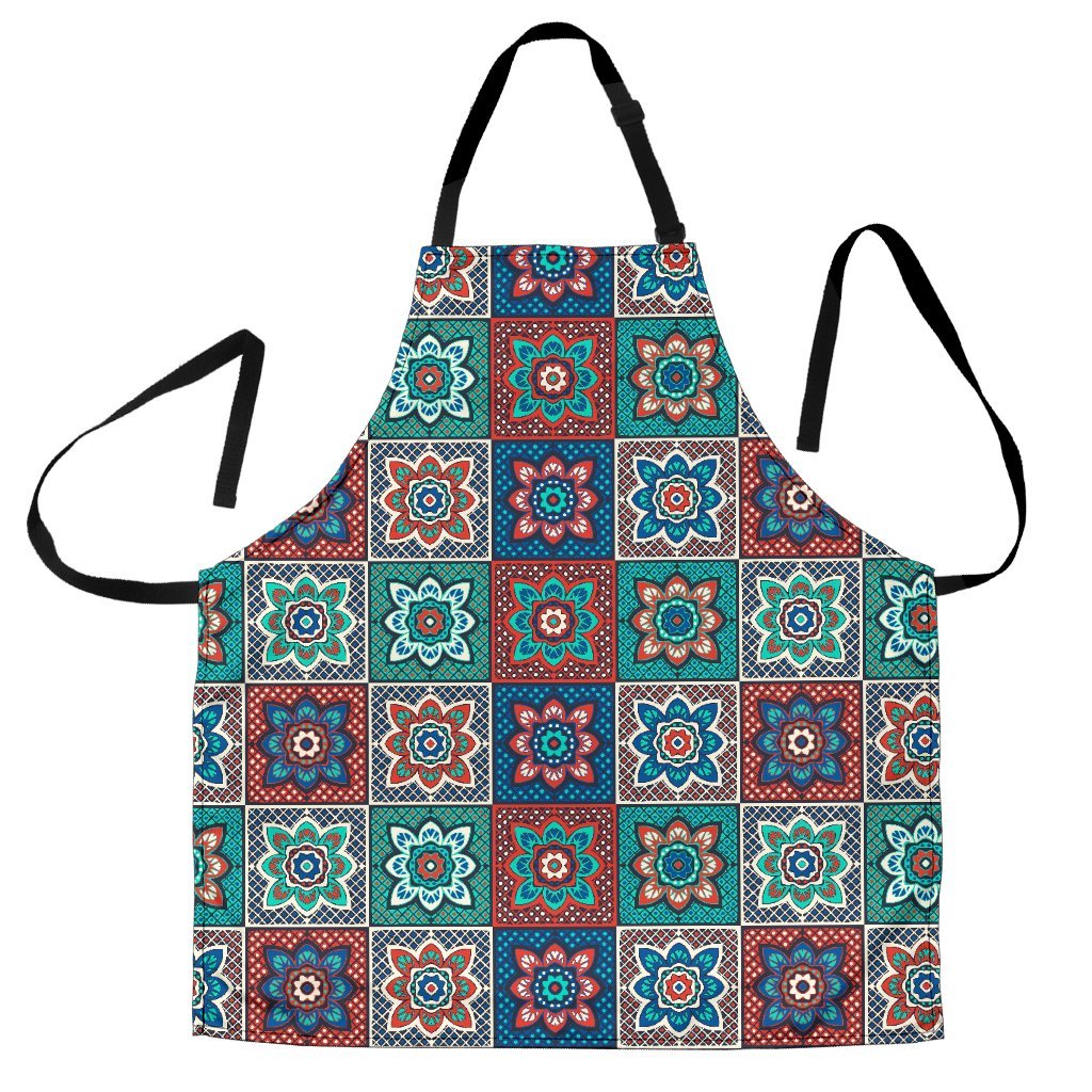 Colorful Mosaic Print Pattern Women's Apron-grizzshop