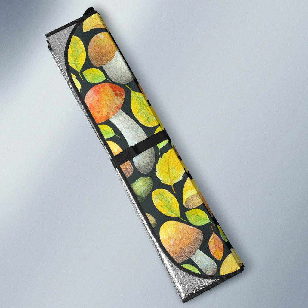 Colorful Mushroom Pattern Print Car Sun Shade-grizzshop