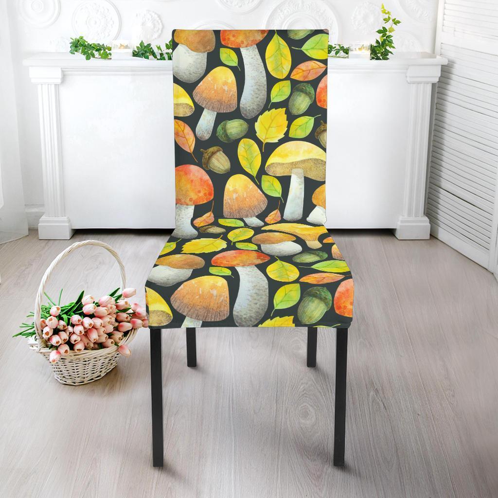 Colorful Mushroom Pattern Print Chair Cover-grizzshop