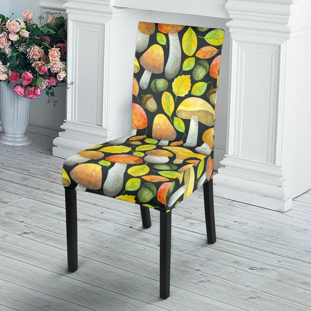 Colorful Mushroom Pattern Print Chair Cover-grizzshop