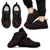 Load image into Gallery viewer, Colorful Music Note Pattern Print Black Sneaker Shoes For Men Women-grizzshop