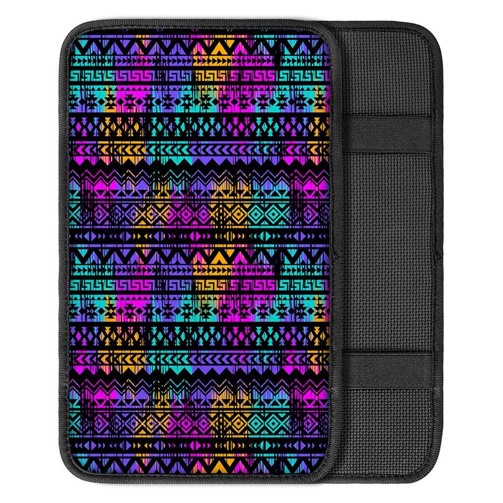 Colorful Native Aztec Geometric Car Console Cover-grizzshop