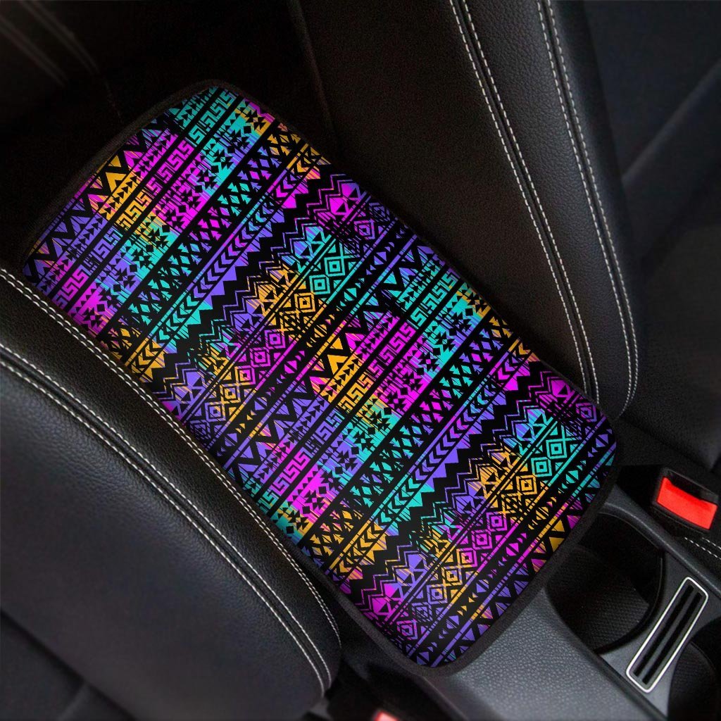 Colorful Native Aztec Geometric Car Console Cover-grizzshop