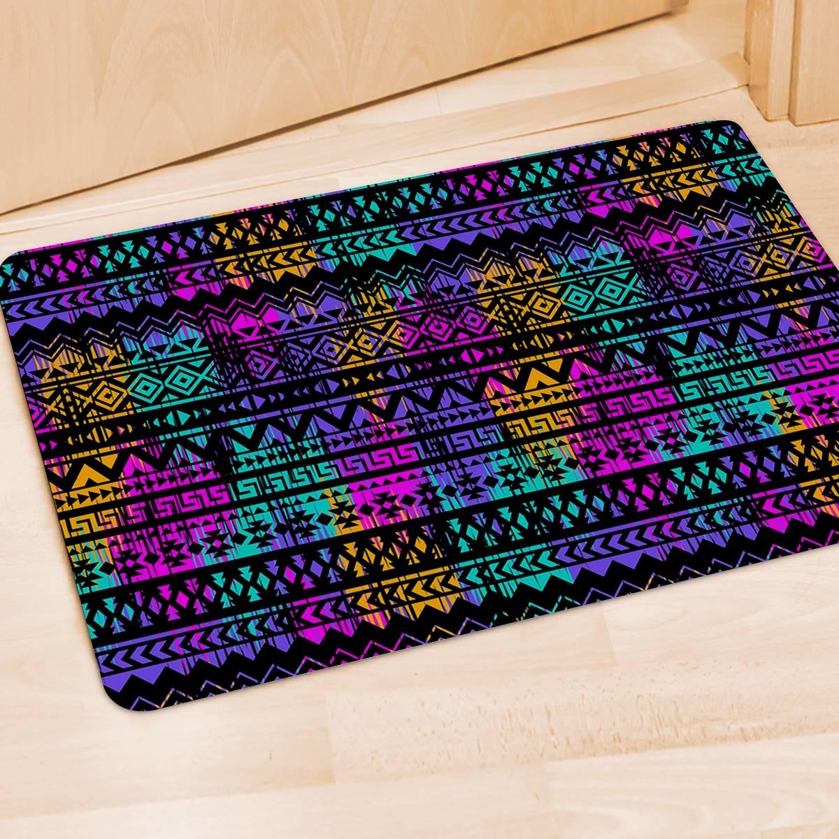Colorful Native Aztec Geometric Door Mat-grizzshop