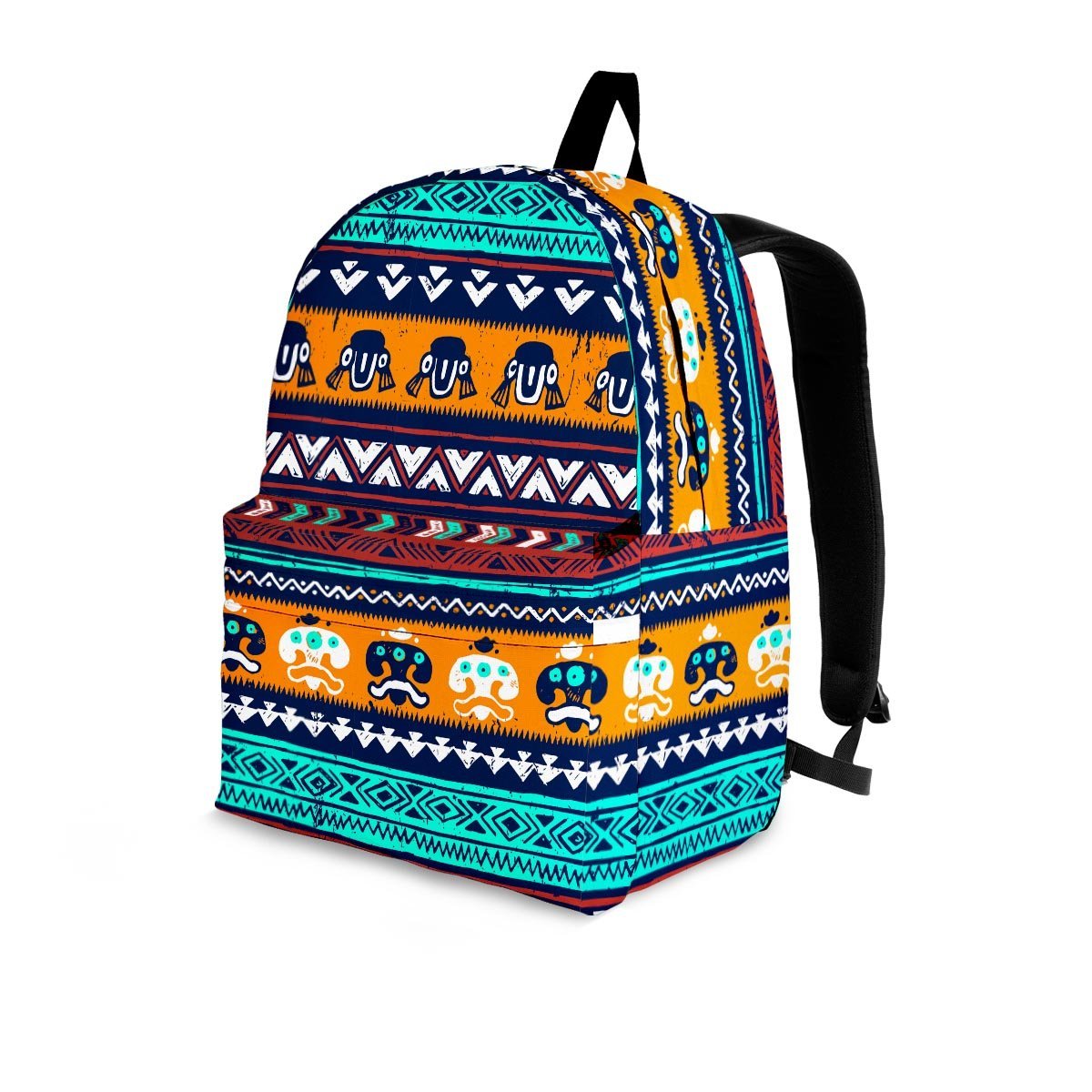 Colorful Neon Ethic Aztec Maya Print Backpack-grizzshop