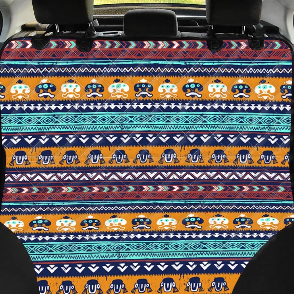 Colorful Neon Ethic Aztec Maya Print Pet Car Seat Cover-grizzshop