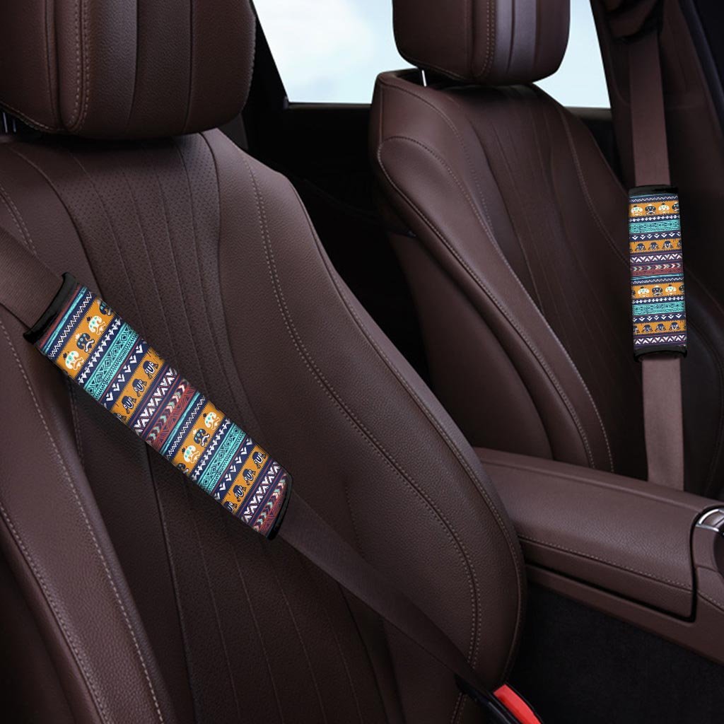 Colorful Neon Ethic Aztec Maya Print Seat Belt Cover-grizzshop