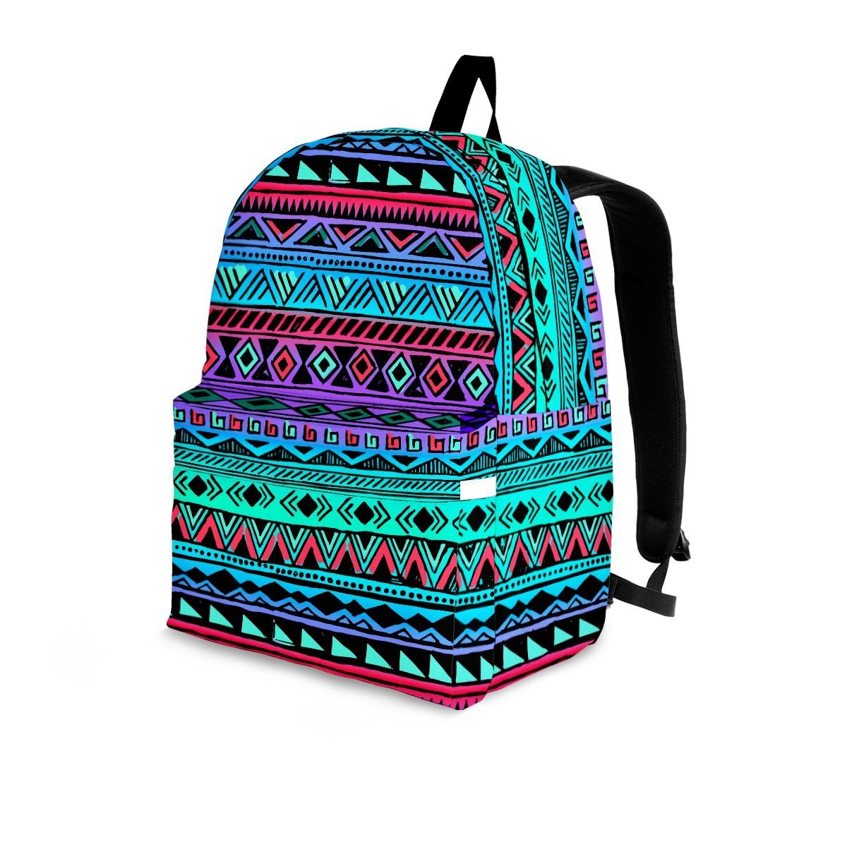 Colorful Neon Tribal Aztec Hand Drawn Backpack-grizzshop