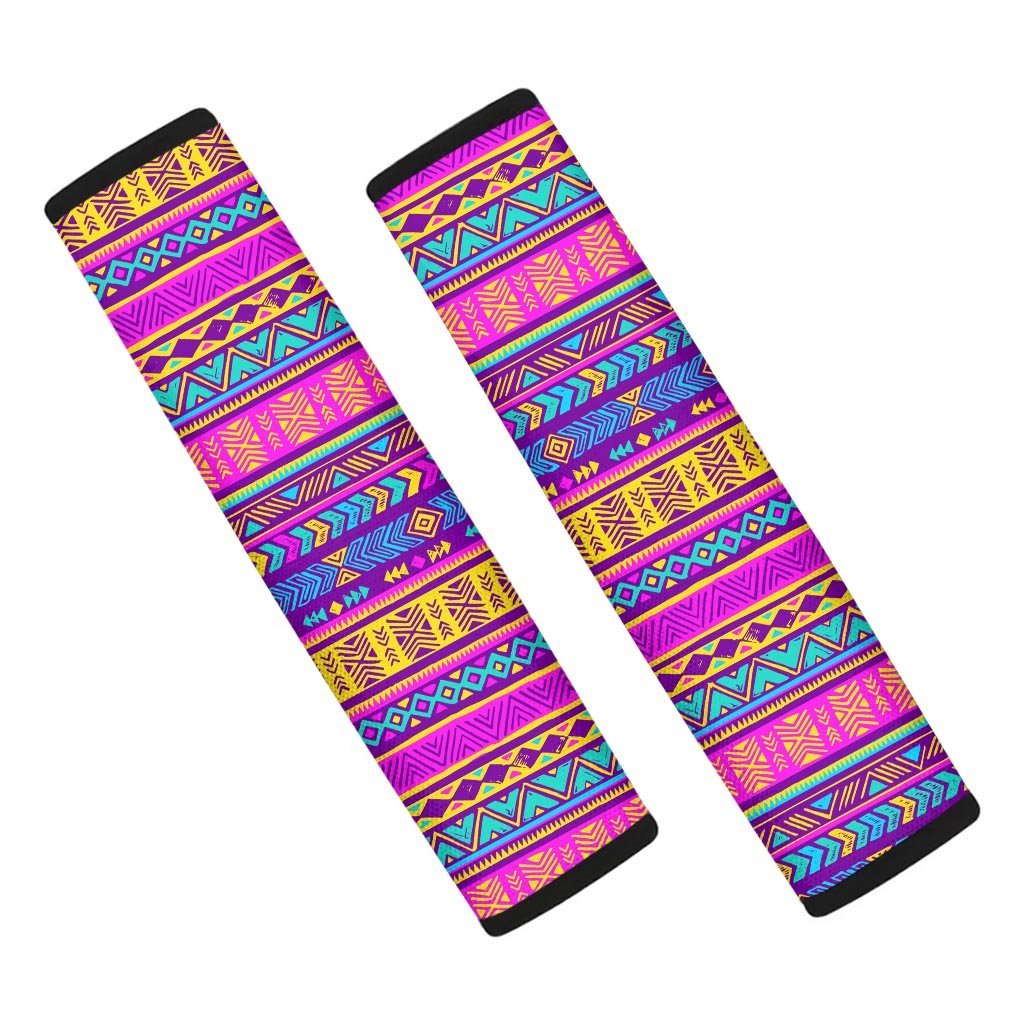 Colorful Neon Tribal Navajo Aztec Print Seat Belt Cover-grizzshop