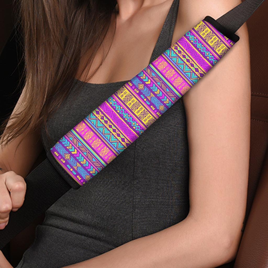 Colorful Neon Tribal Navajo Aztec Print Seat Belt Cover-grizzshop