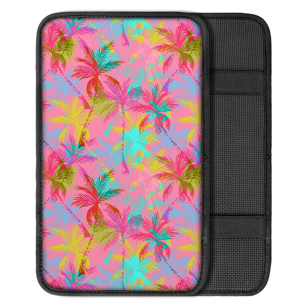 Colorful Palm Tree Hawaiian Print Car Console Cover-grizzshop