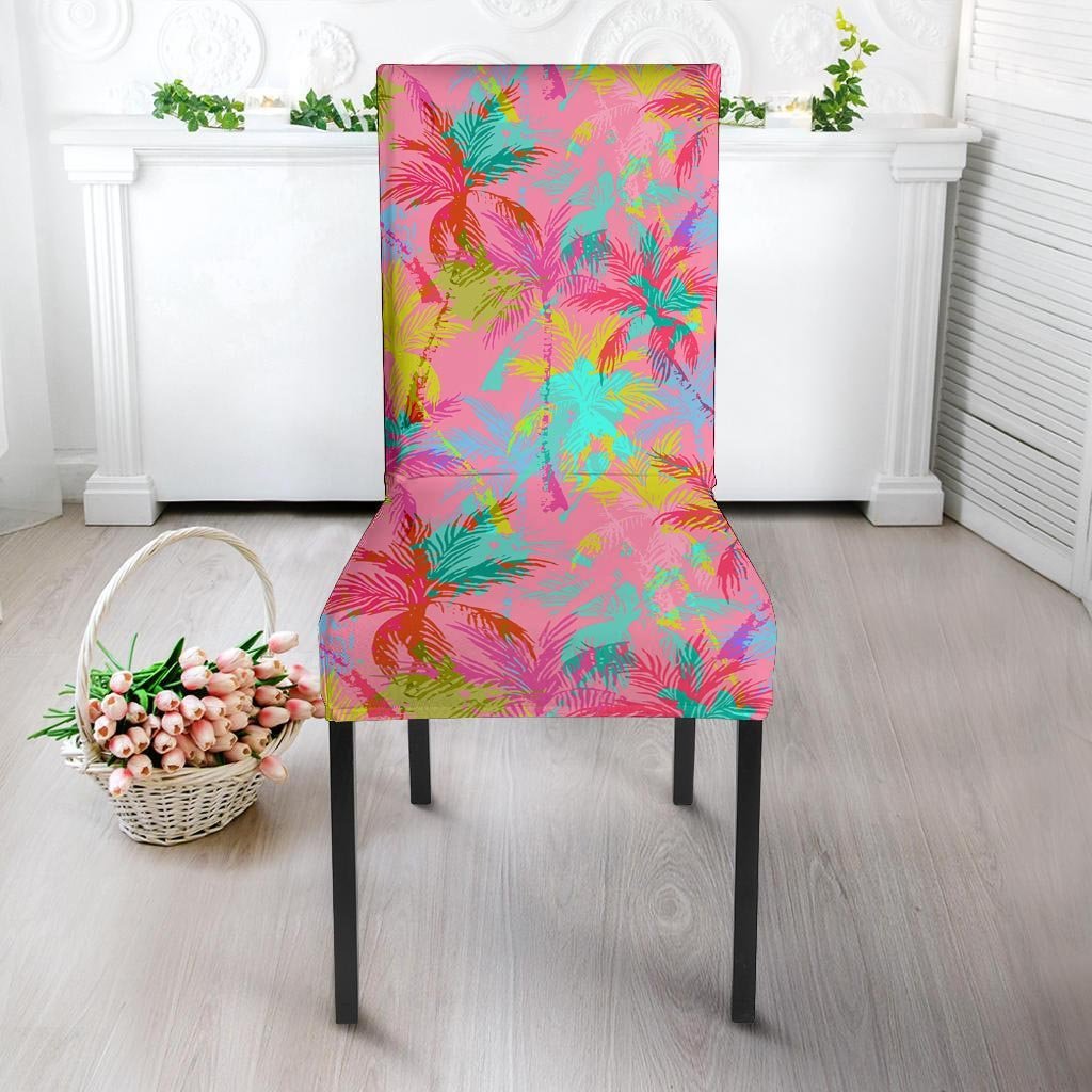 Colorful Palm Tree Hawaiian Print Chair Cover-grizzshop