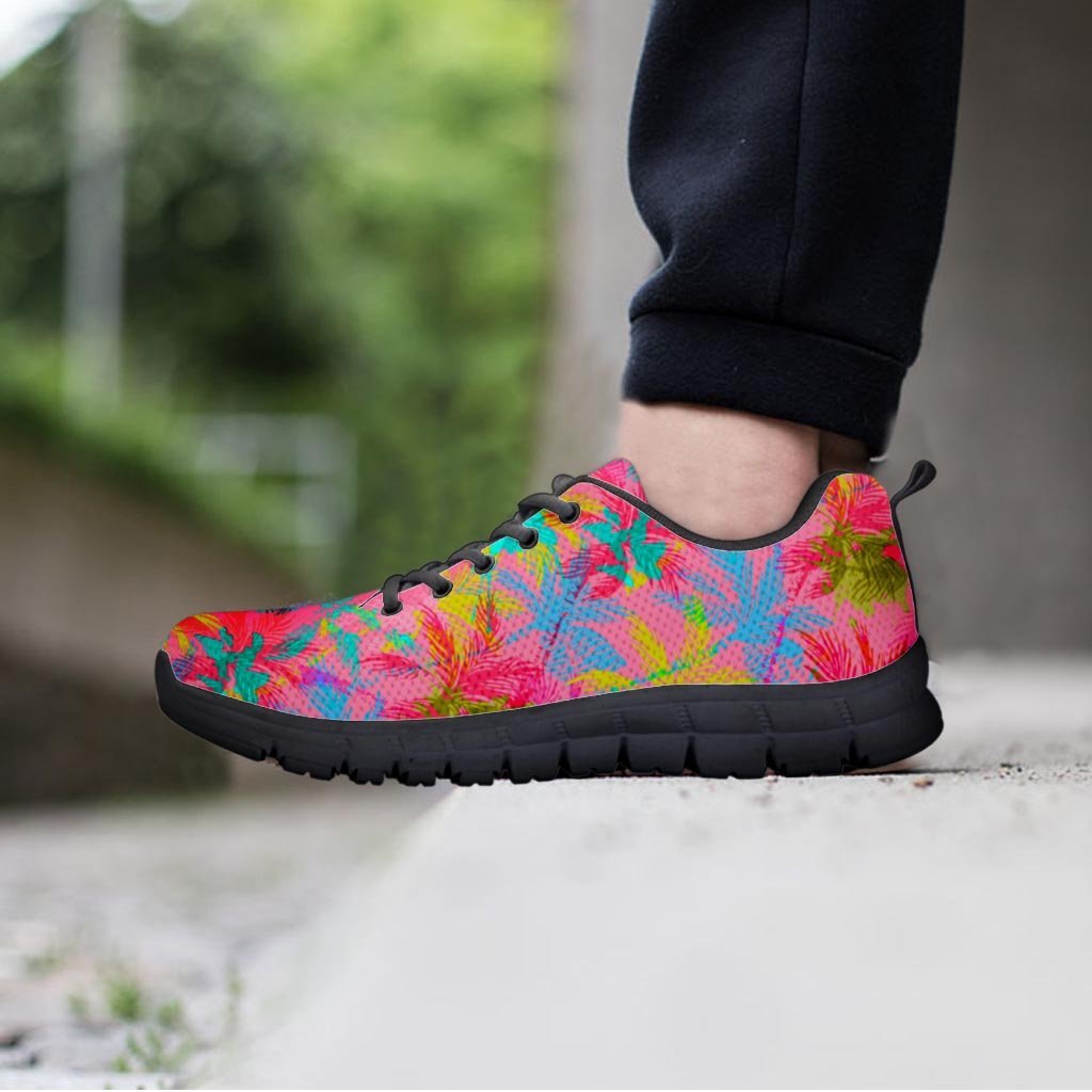 Colorful Palm Tree Hawaiian Print Women's Sneakers-grizzshop