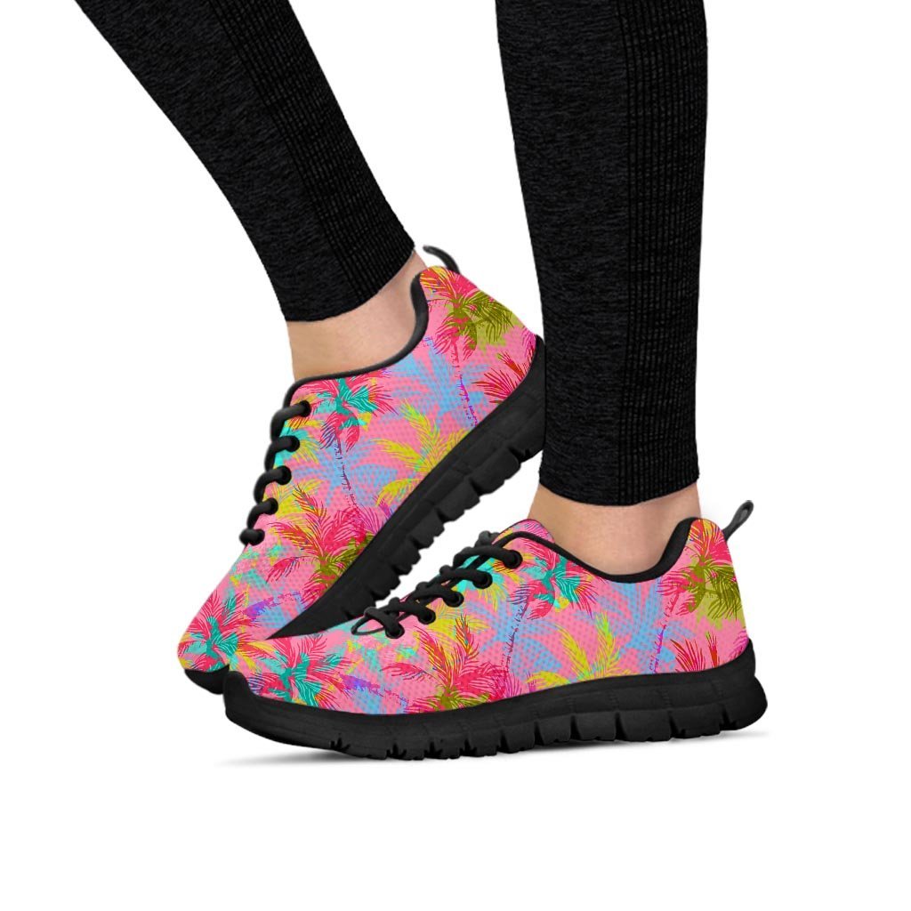 Colorful Palm Tree Hawaiian Print Women's Sneakers-grizzshop