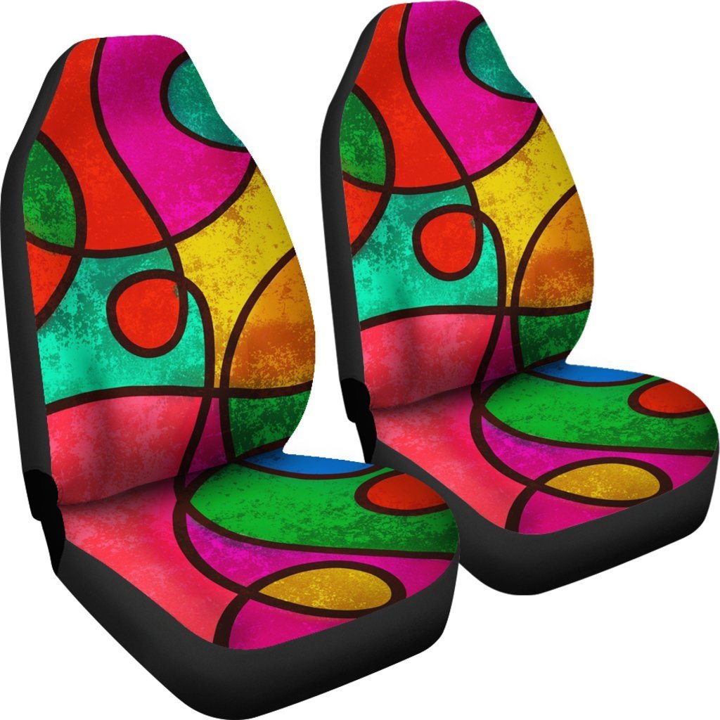 Colorful Patchwork Universal Fit Car Seat Covers-grizzshop