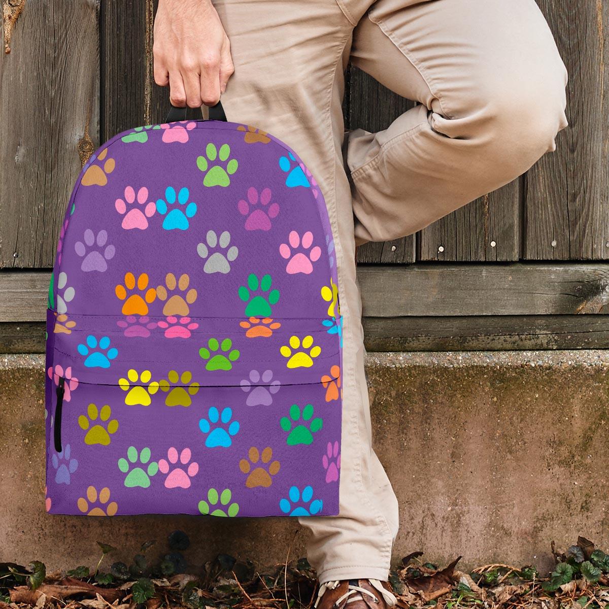 Colorful Paw Backpack-grizzshop