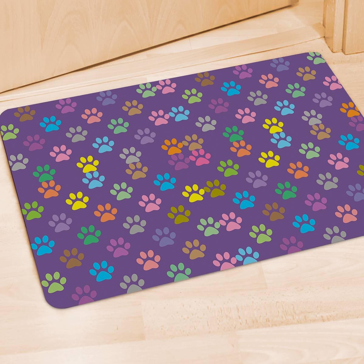 Colorful Paw Door Mat-grizzshop