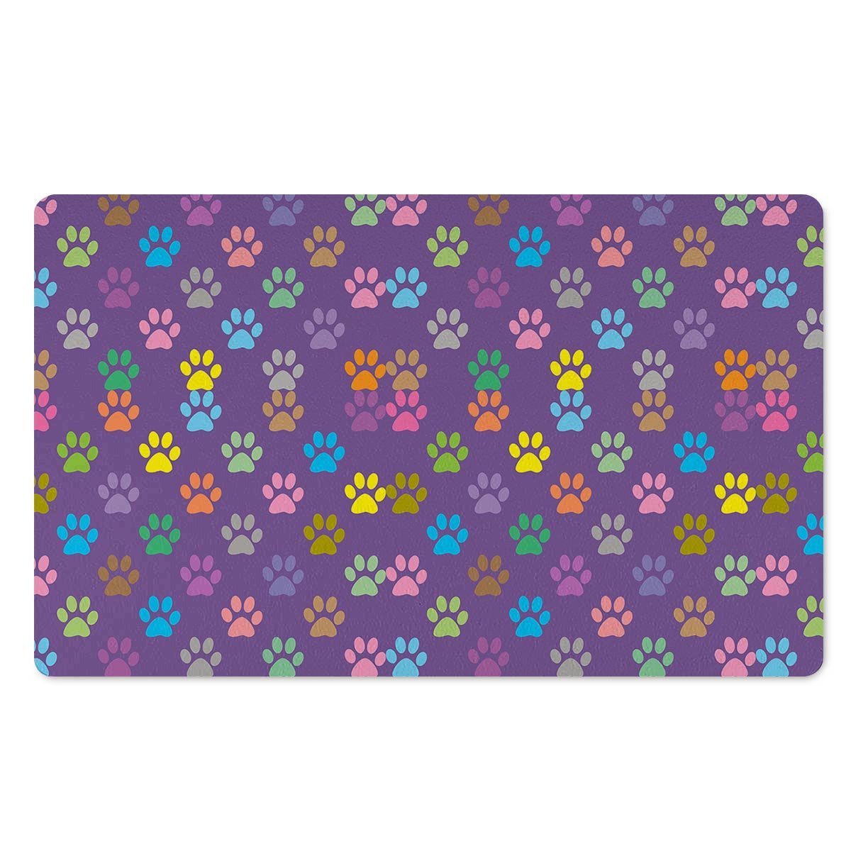 Colorful Paw Door Mat-grizzshop