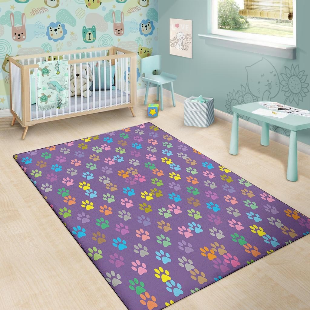 Colorful Paw Floor Mat-grizzshop