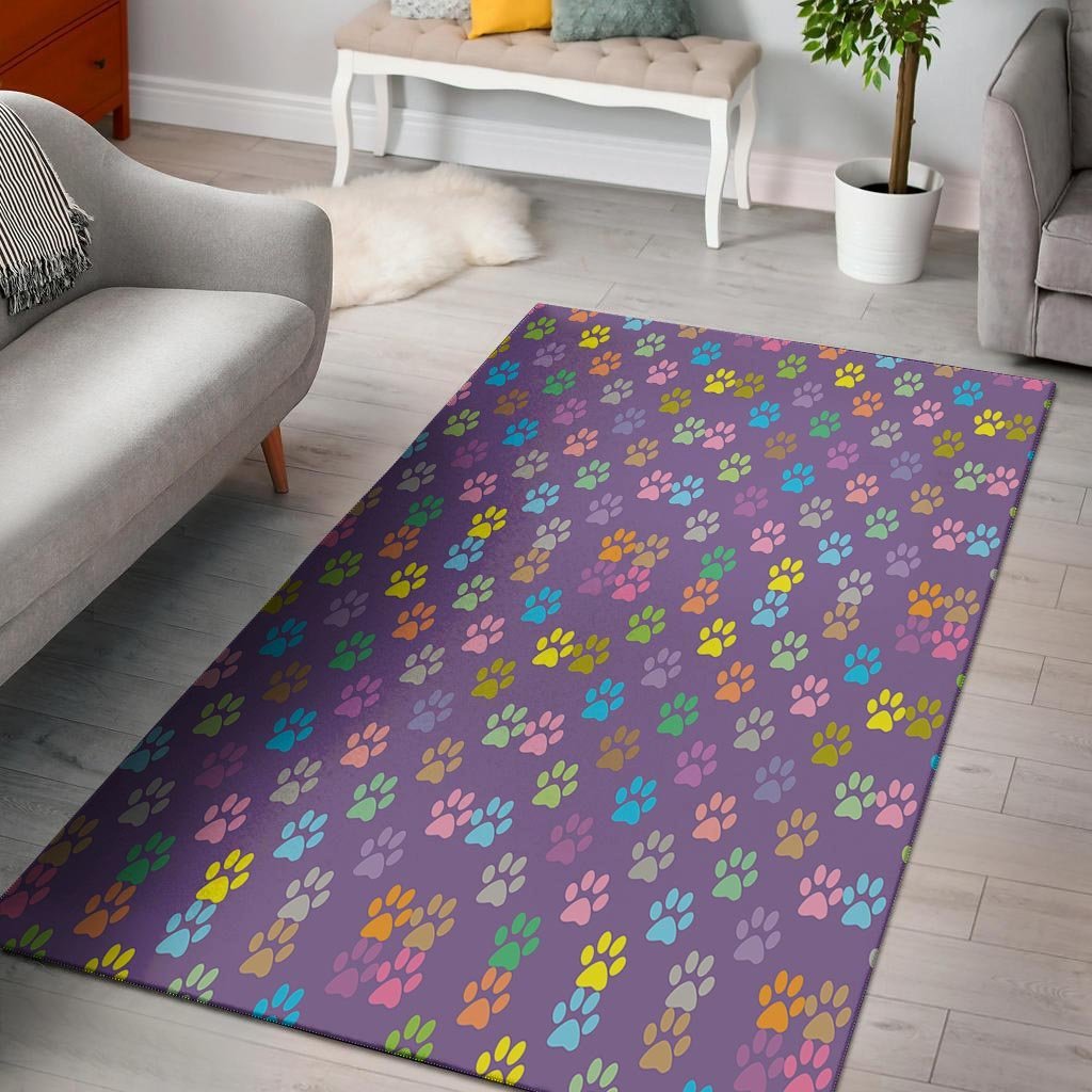 Colorful Paw Floor Mat-grizzshop